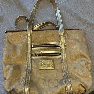 Coach Gold Tote Bag